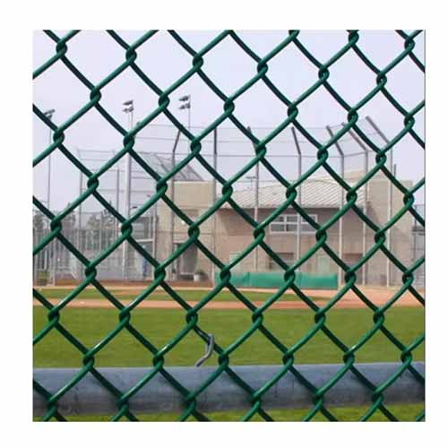 pvc coated green 50ft chain link fence dual gate door