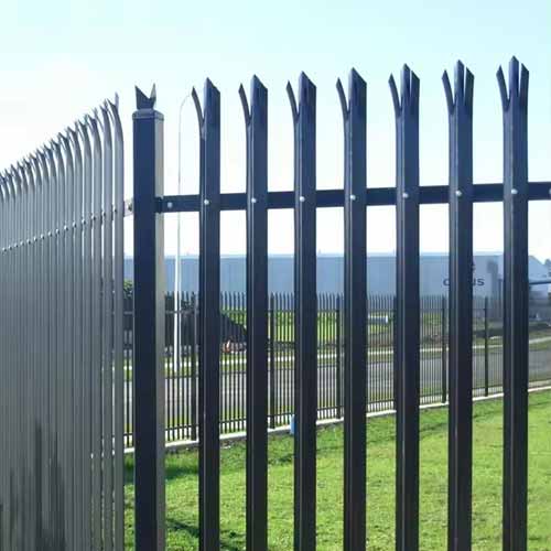 Anti-intruder rust proof durable iron w pale perimeter fence garden building metal fencing euro palisade fence panel