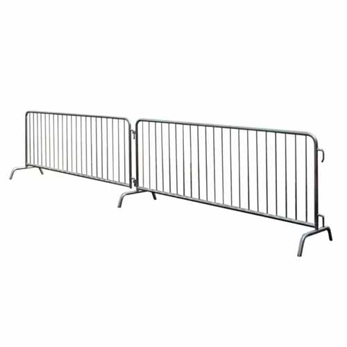 Hot dipped galvanized Crowd Control Barrier 1.5 inch Diameter 16-Gauge Steel 4ftX7ft Upright Crowd Control Barrier