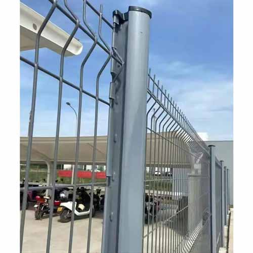 Cheap pvc coated perimeter security welded mesh airport fence 3d fence for airport with barbed wire
