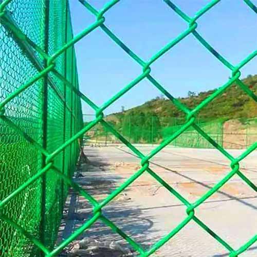 Industrial Chain Link Steel Perimeter Fence Steel Diamond Mesh Wire Fence